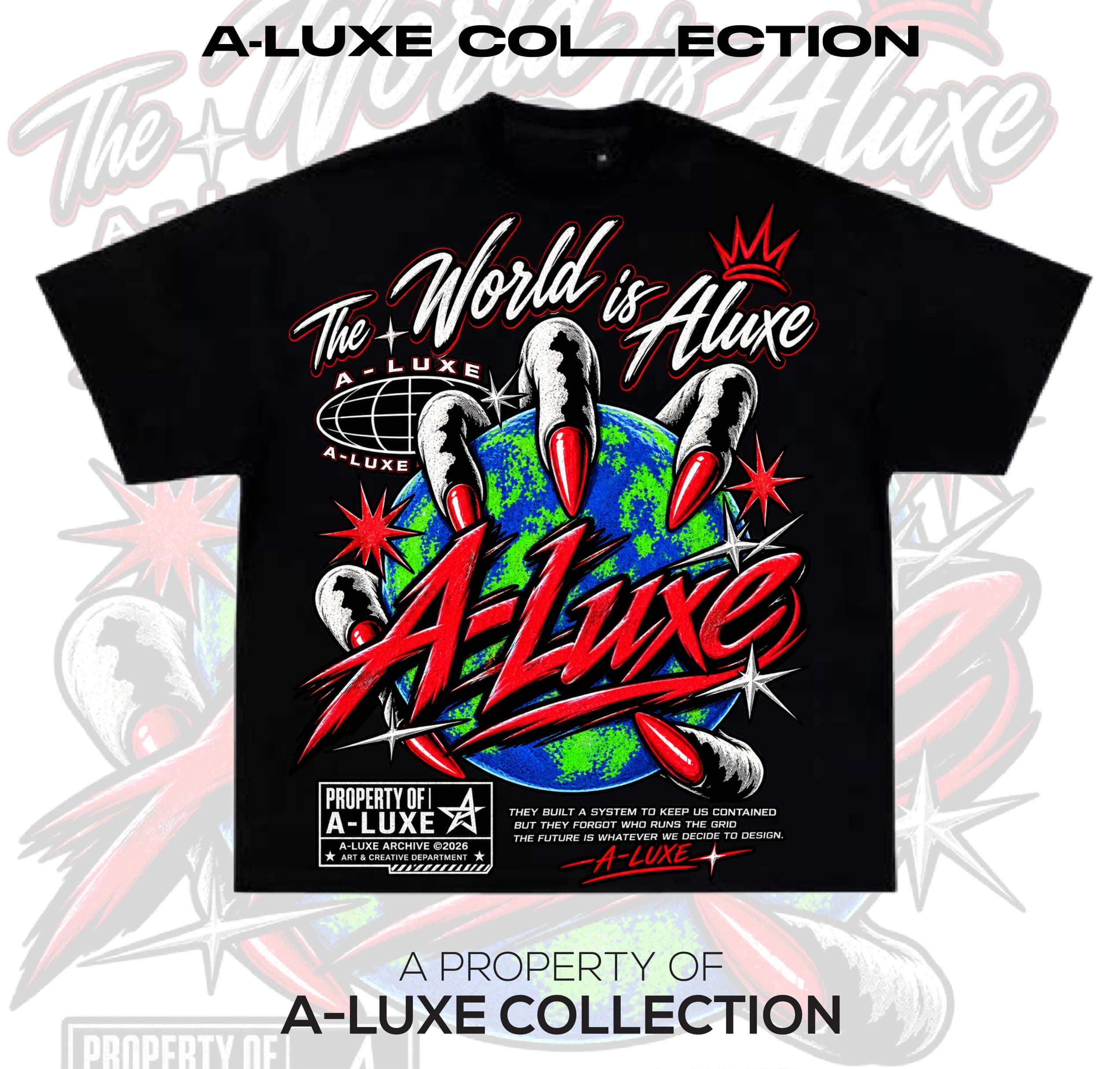 A-LUXE TEE'S (World in Hand)
